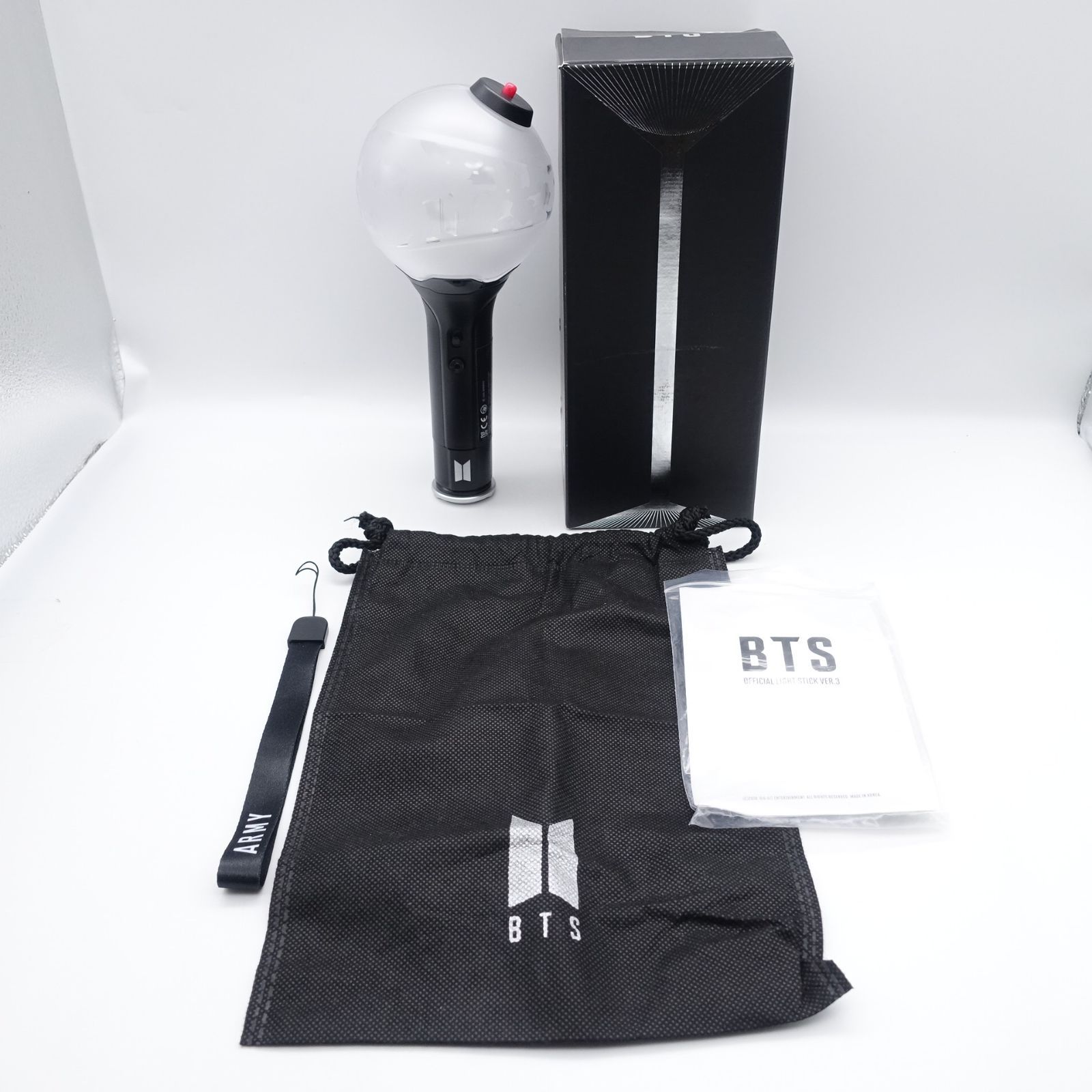 BTS ペンライト 中古品 3本セット アミボム ver1 2 3 外箱 袋