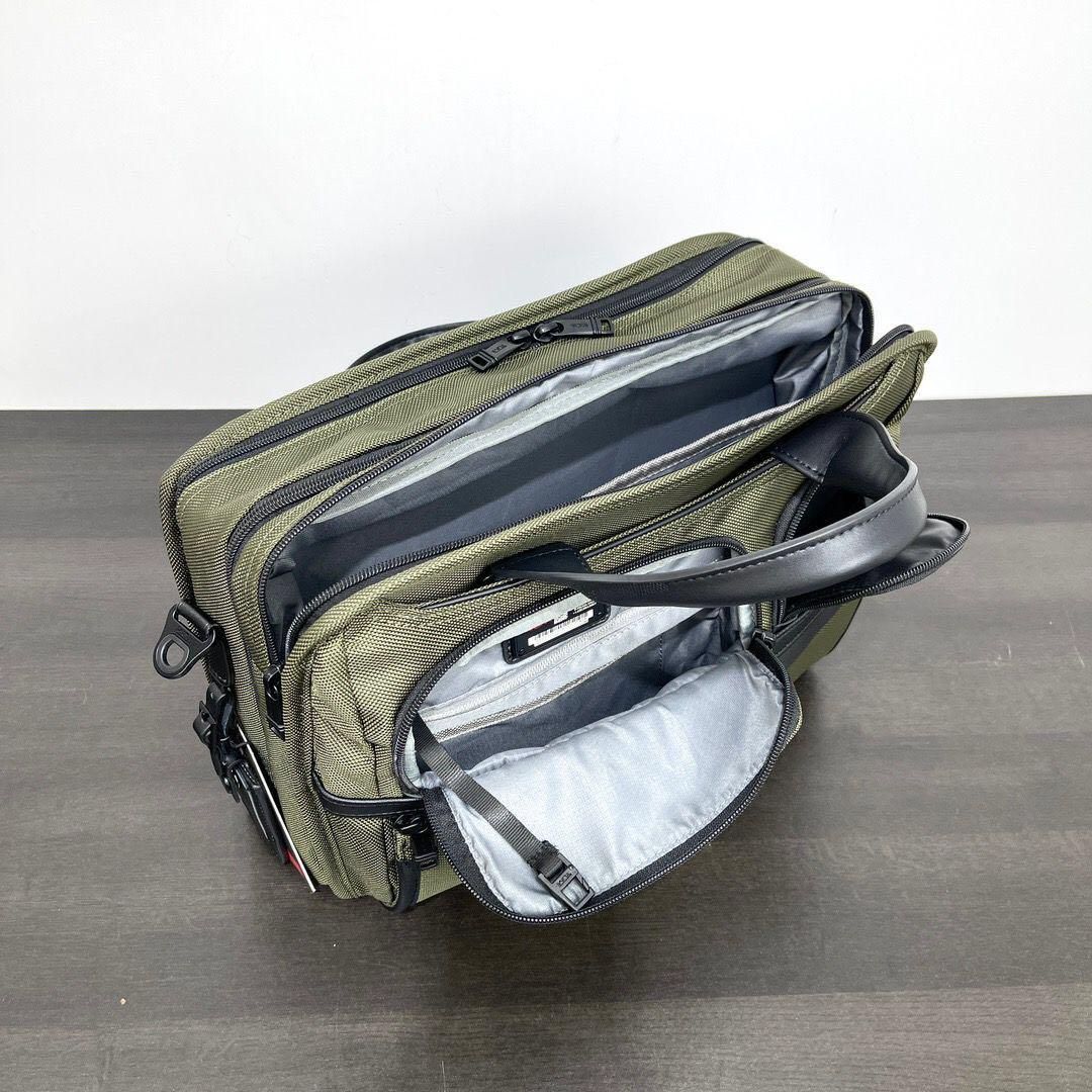 TUMI2603141 ALPHA3オーガナイザーラップトップブリーフ グリーン  