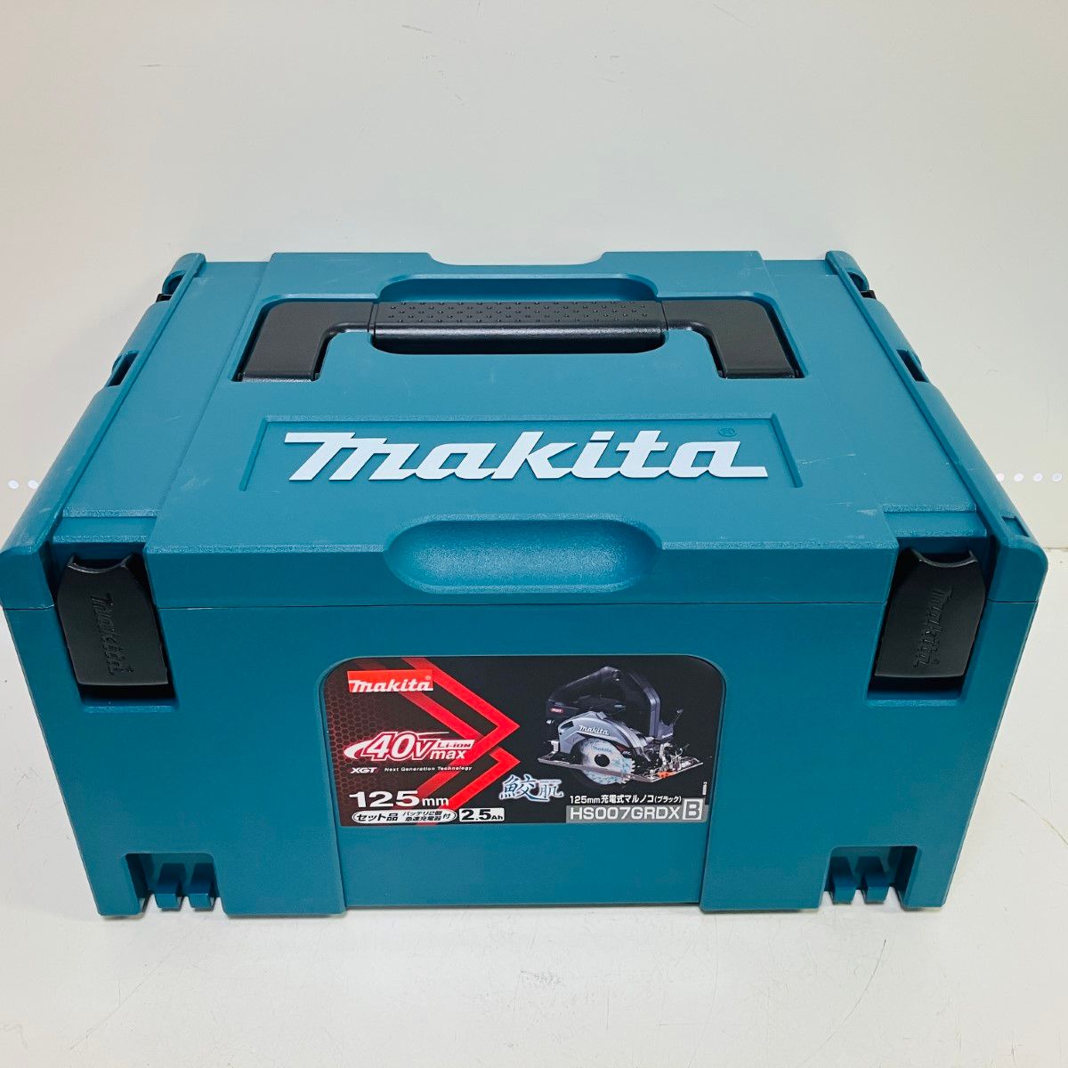 ЗЗMAKITA マキタ 40V 125mm 丸のこ 充電器 バッテリー×2 ケース付 (2) HS007GRDX ブラック