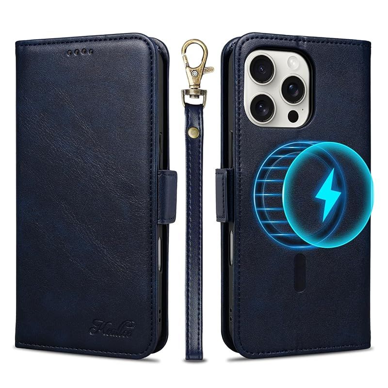 新品　【Keallce】 iPhone 16 Pro Max ケース 手帳型 MagSafe対応 いphone16Pro Max 手帳型 ケース iPhone16Pro Max スマホケース アイフォン16ProMax カバー ワイヤレス充電 ストラップ付き 