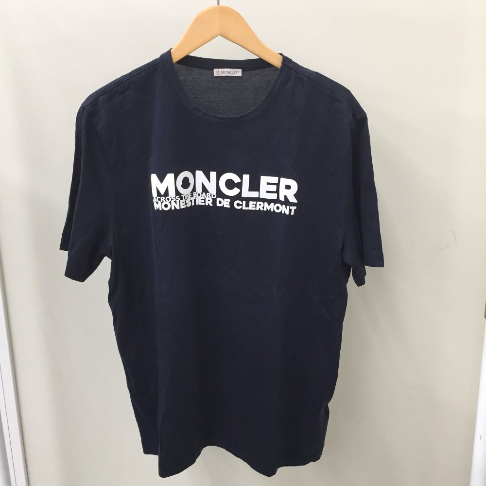 △△MONCLER モンクレール Tシャツ 半袖 SIZE L レディース F20918C781008390Y ネイビー