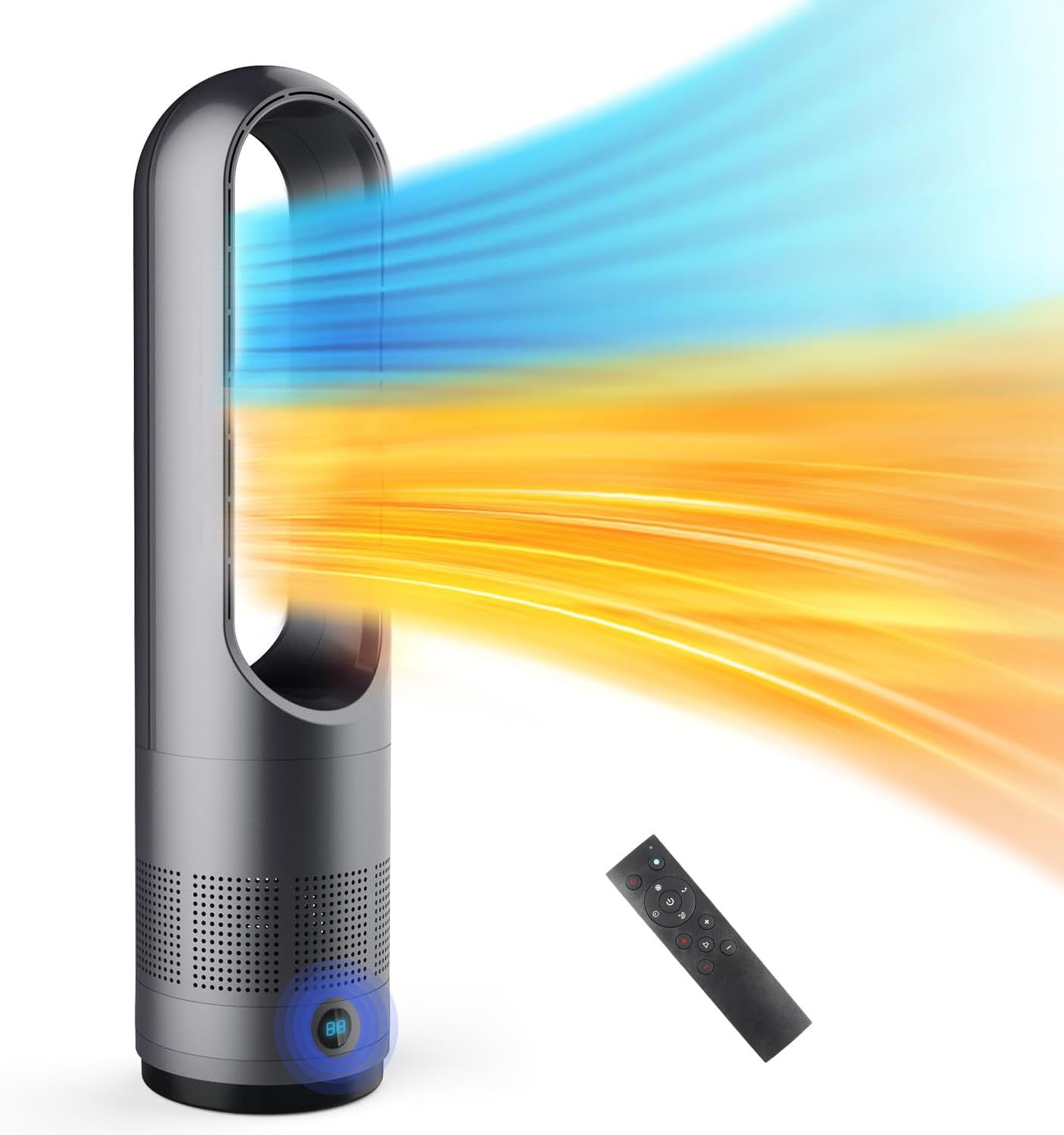 セラミックヒーター 【羽根なし＆冷暖両用】 電気ファンヒーター 暖房器具 省エネ 電気ストーブ セラミックファンヒーター 1200W大風量  3段暖風・8段冷風切替 9Hタイマー機能 100°左右自動首振り 速冷即熱 過熱保護 転倒自動オフ LEDディスプレイ - メルカリ
