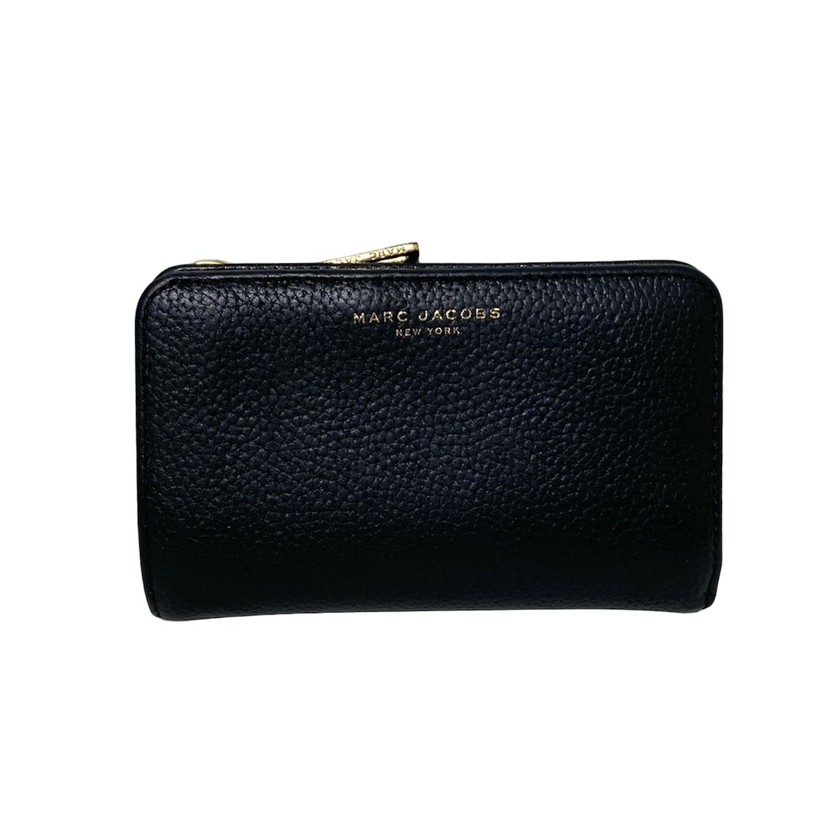 海猫亭マークジェイコブス スリム バイフォールド 二つ折り財布 黒 レザー MARC JACOBS マークジェイコブス 二つ折り財布 カバード Jマーク