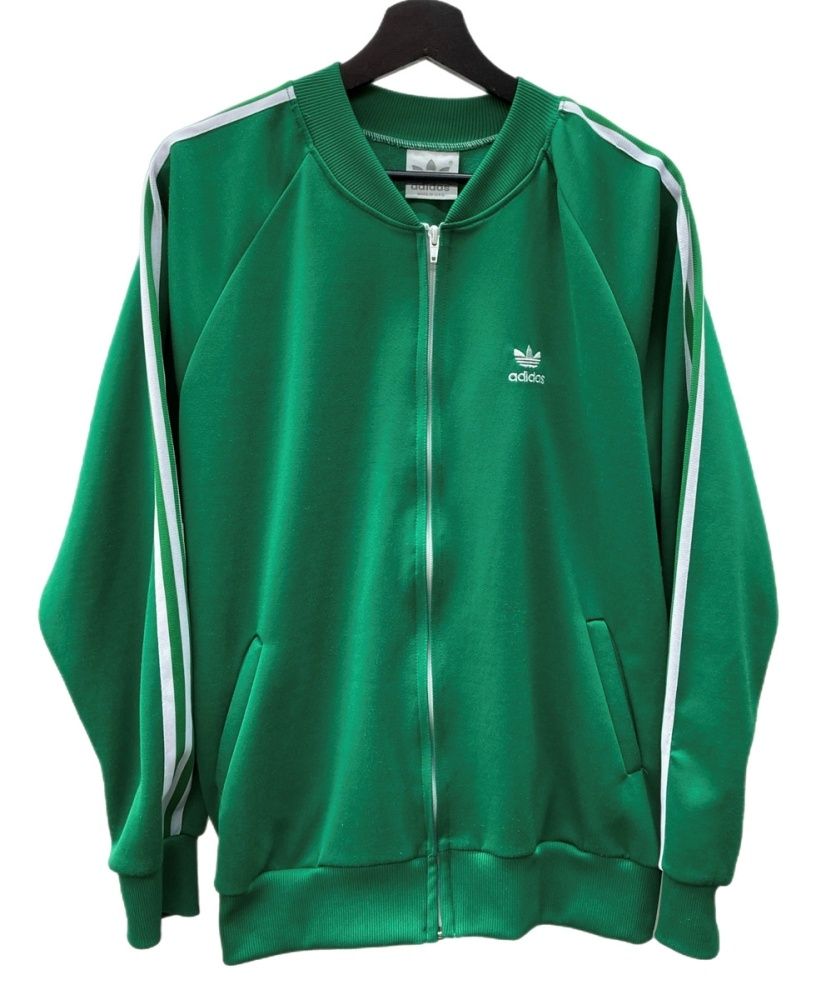 アディダス adidas 80 s Track Jacket トラック ジャケット 緑 ジャージ ロゴ グリーン Lサイズ 104MT-2046