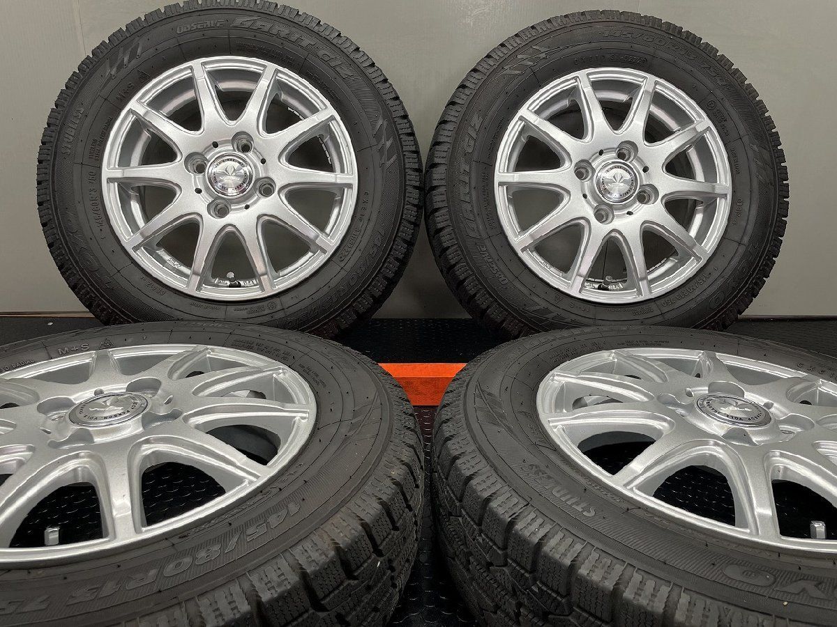 走行短め TOYO OBSERVE GARIT GIZ 145 80R13 スタッドレス Weds VOLS 13インチ 4J4HPCD100 45 22年製 タント等 STP001