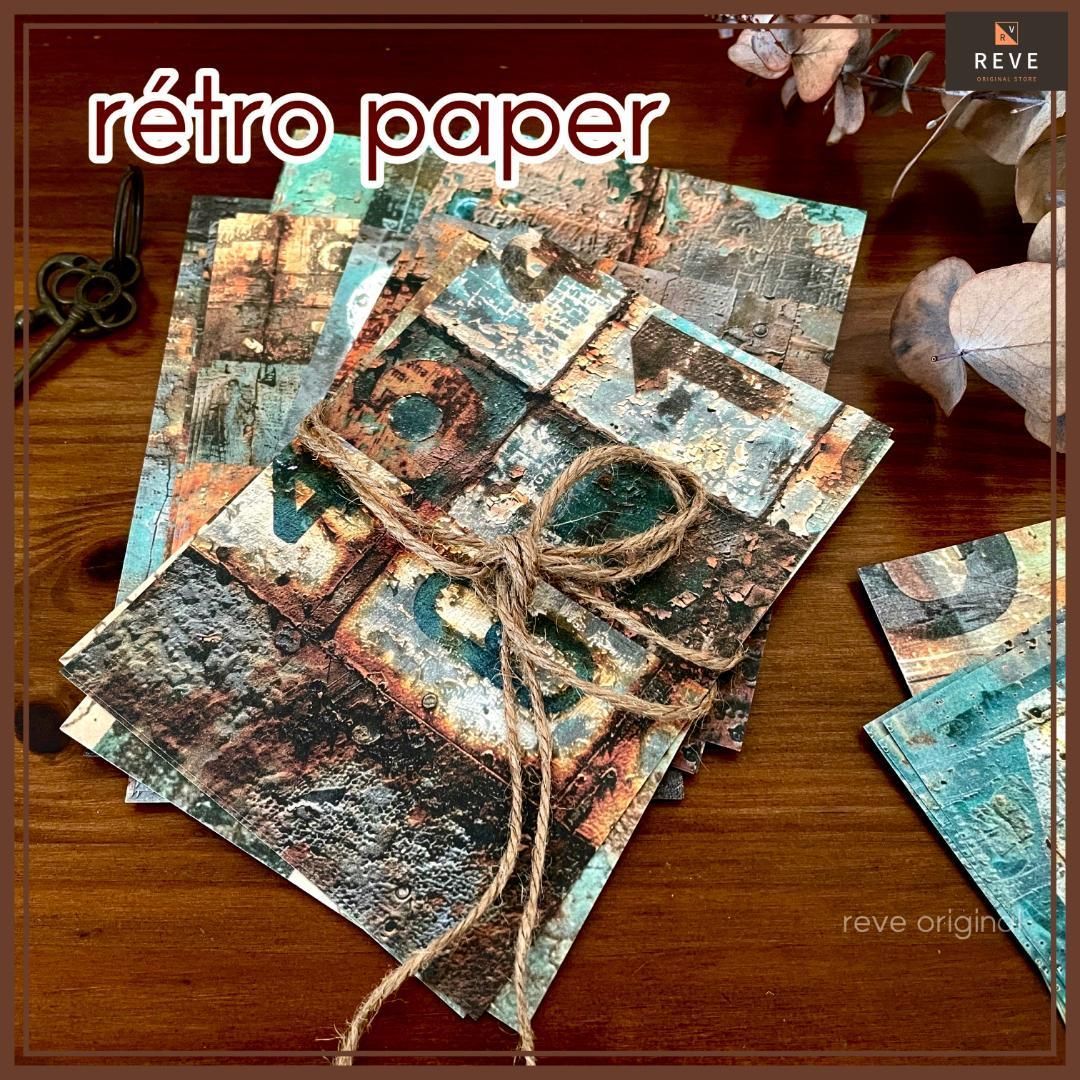 デザインペーパー ヴィンテージ 看板 海外 素材紙 コラージュ