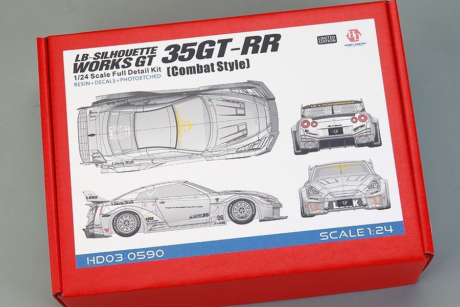 40％OFF ホビーデザイン HD03-0590 1|24 LB-Silhouette Works GT 35GT-RR Combat Style トランスキット レジン エッチングパーツ デカール メタルホイール メタルパーツ メタルロゴ