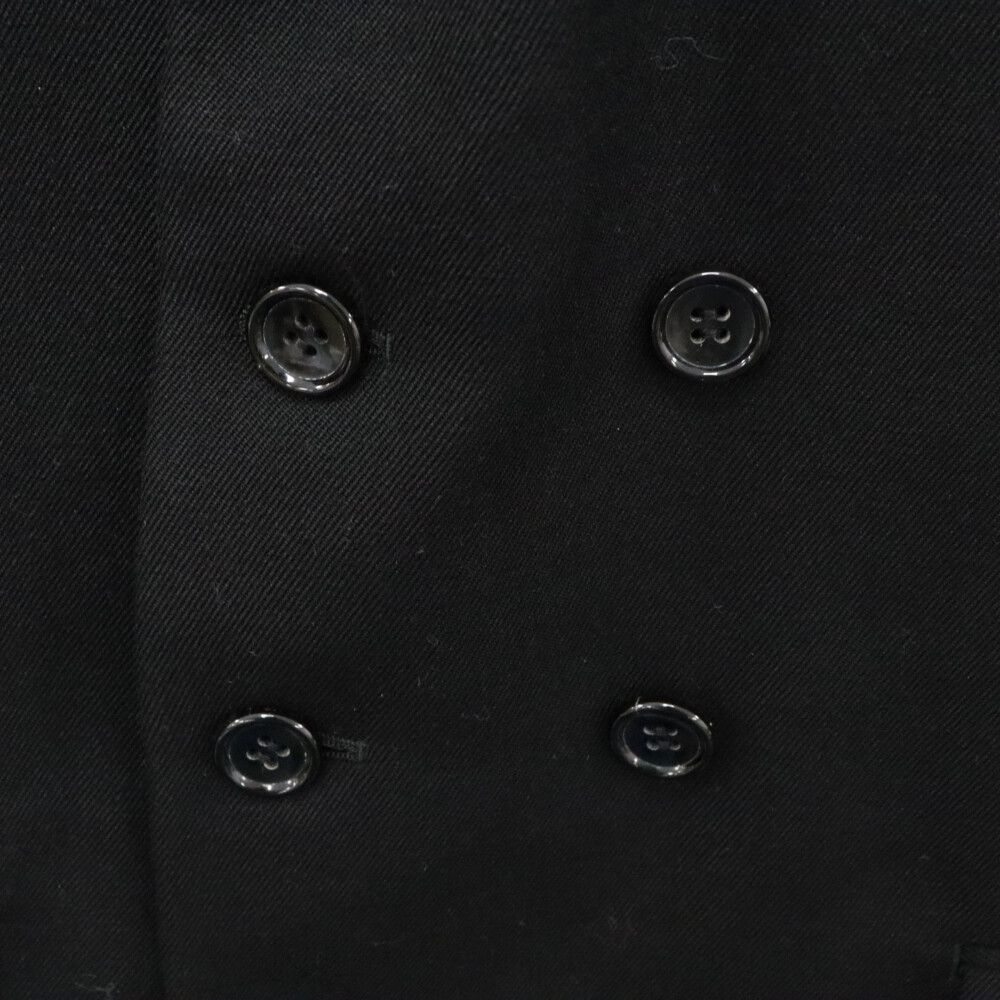 COMMEdesGARCONS黒 ケープ付き ダブルブレストジャケットMサイズ