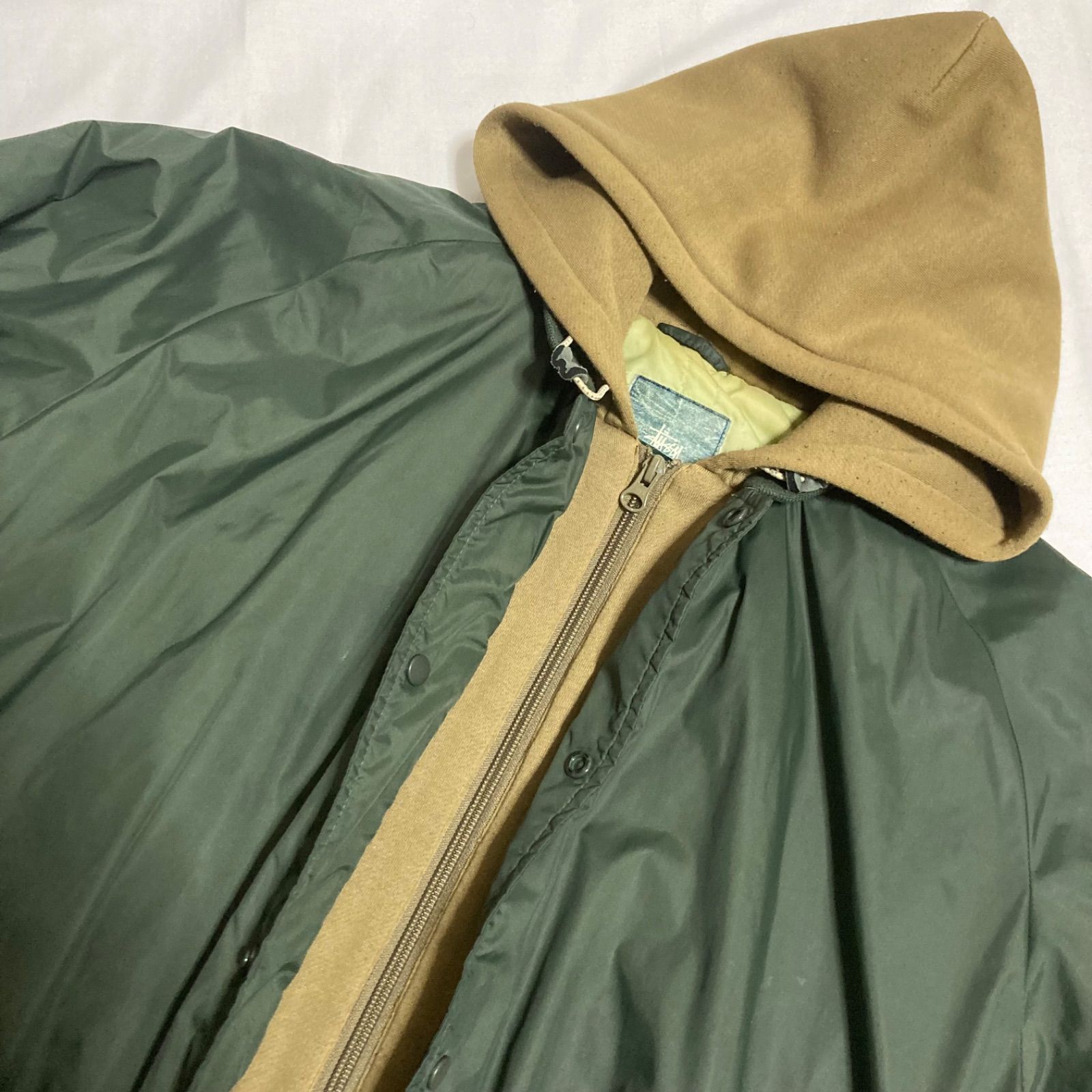 OLD STUSSY ナイロンジャケット 中綿入り ブルゾン グリーン - メルカリ