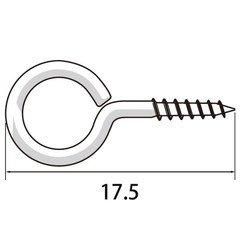 5営業日で発送 福井金属工芸 6900-A 丸ヒートン17.5mm