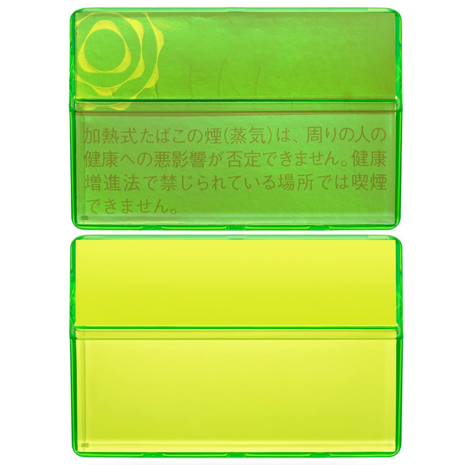 【特価商品】用の煙草ケース たばこ カートン アイコス タバコケース 加熱式 カバー 電子タバコ 煙草箱 シガレットケース アイコスの箱潰れ対策に 電子タバコアクセサリー 専用ケース 防水 携帯用 テリア/ヒーツ/ヒートスティック 便利（透明グリーン）