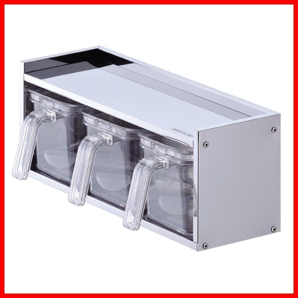 【人気商品】【新着商品】調味料 ラック ストッカー パール金属 3個付 ステンレス メイドインジャパン 日本製 HB-1779