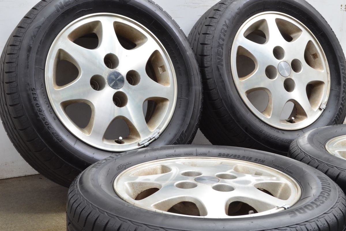バリ溝】ニッサン S13 シルビア 純正 15in 6J +40 PCD114.3