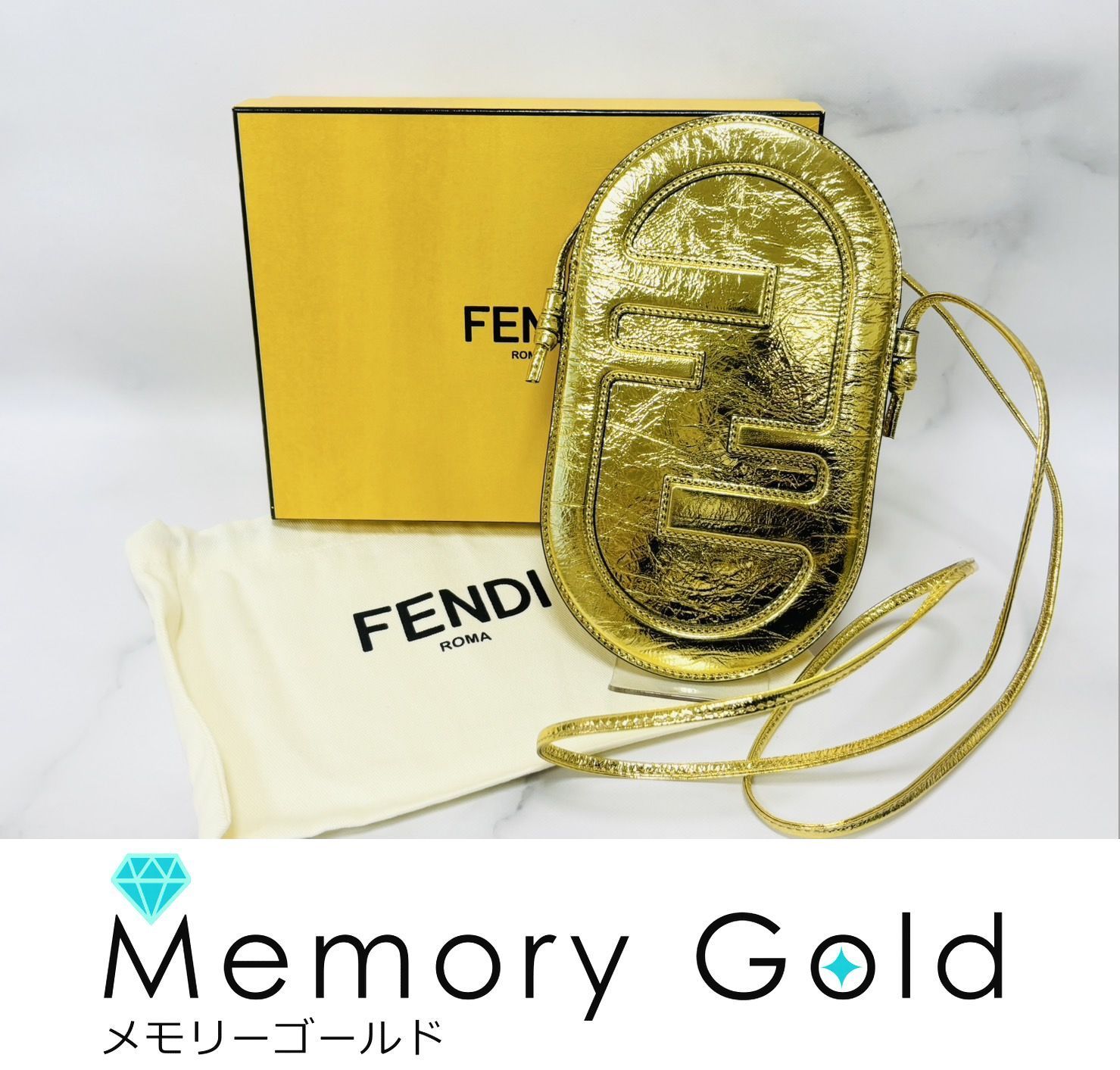 ☆FENDI フェンディ オーロック レザー フォンホルダーポーチ スマホ 