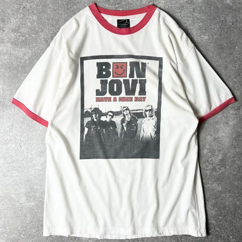 00s BON JOVI tour Tシャツ 白 M バンドTシャツ ボンジョビ BON JOVI