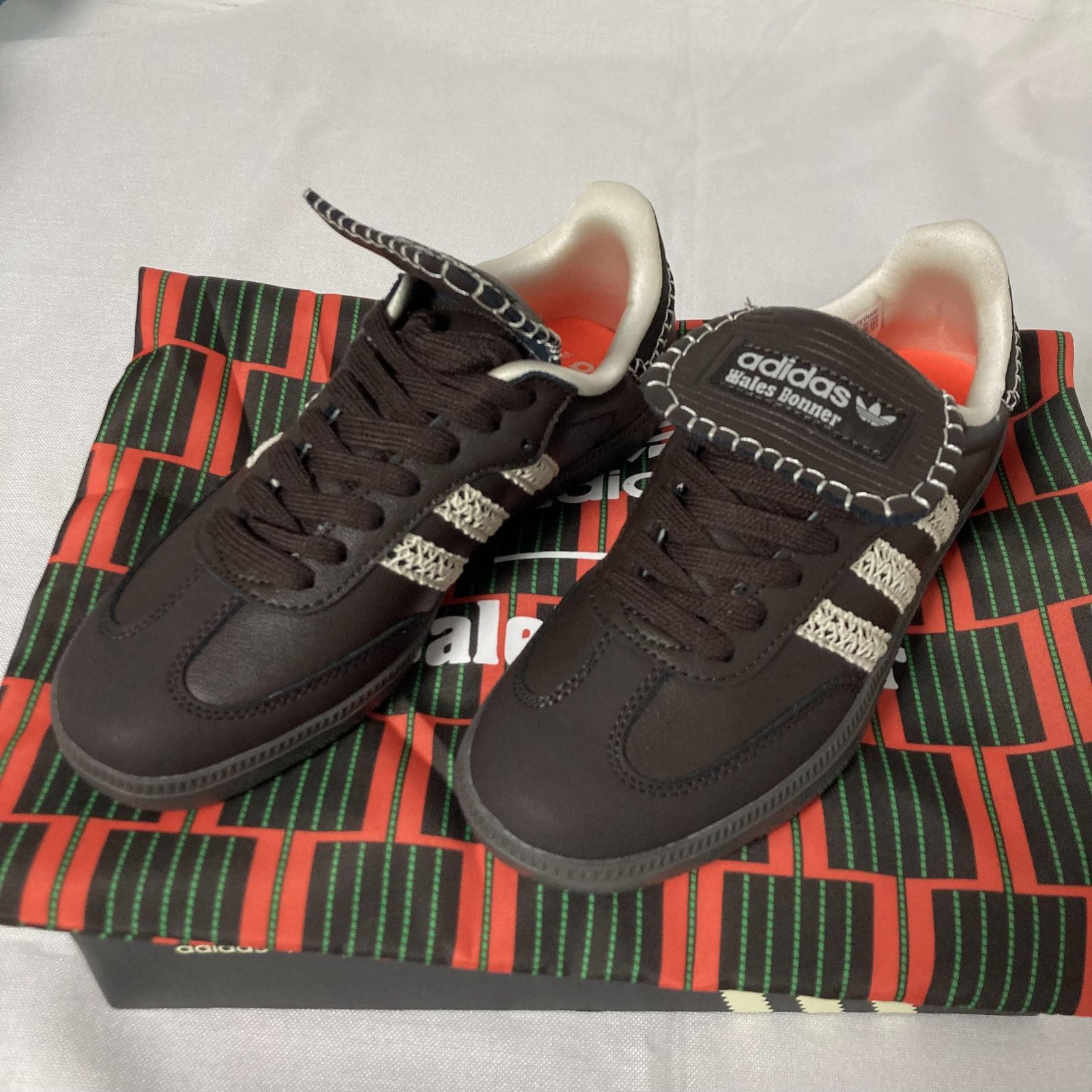 美品 Wales bonner Adidas アディダス Samba brown スニーカー