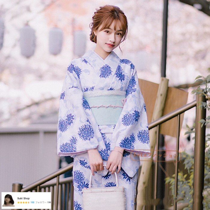 ふりふ　浴衣　花　レディース　まとめ売り　お祭り 楽天市場】【WEB限定】浴衣3点セット（浴衣「ハナウタ・夏空花火