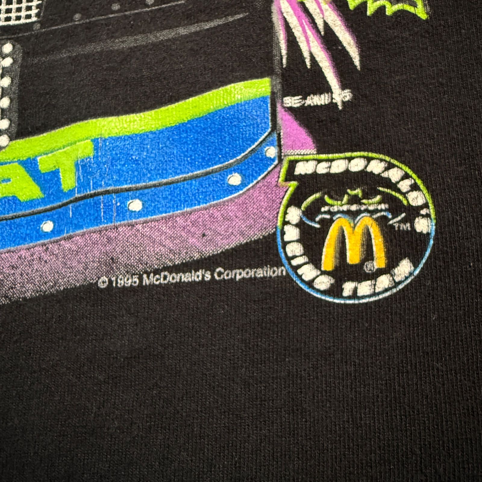 90s NASCAR×BATMAN×McDonald's T-shirt Lsize / バットマン