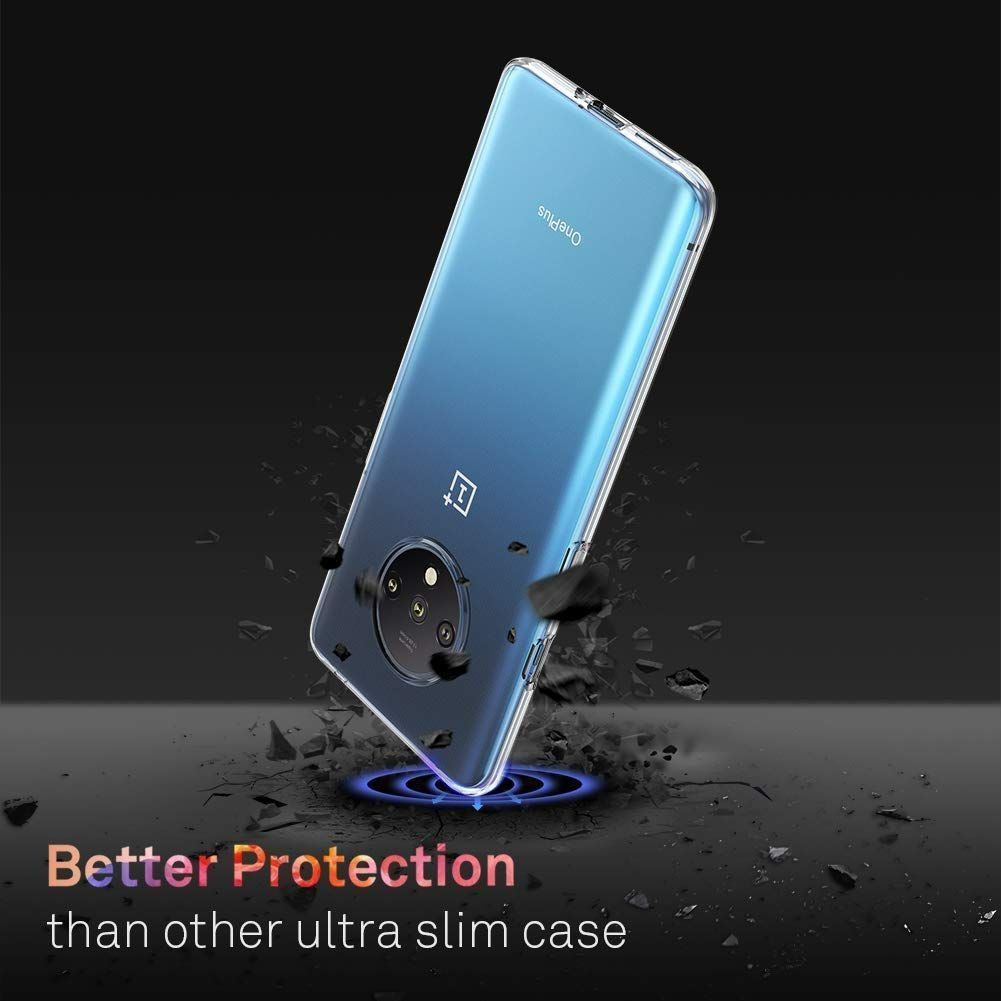 【特価セール】OnePlus 7T ケース 【ELMK】クリスタル クリア 透明 TPU素材 保護カバー OnePlus 7T 対応 (クリア)