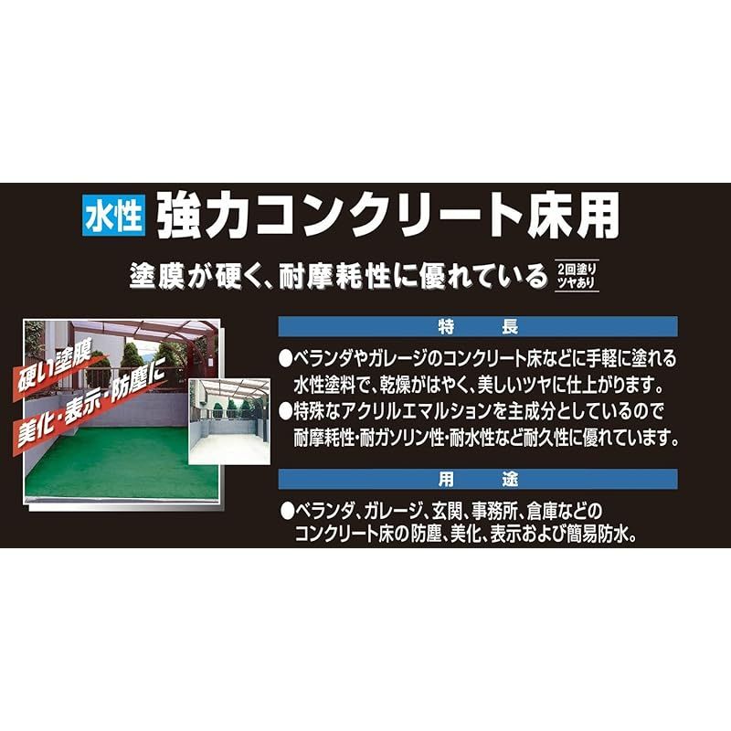 アサヒペン 塗料 ペンキ 水性 コンクリート床用 10L ライトグリーン 水性 床用 ツヤあり 塗膜が硬い 摩耗に強い ベランダ ガレージ コンクリート 防塵 防水 耐ガソリン性 日本製 WWW_OLIVIERBERNSTEIN_COM