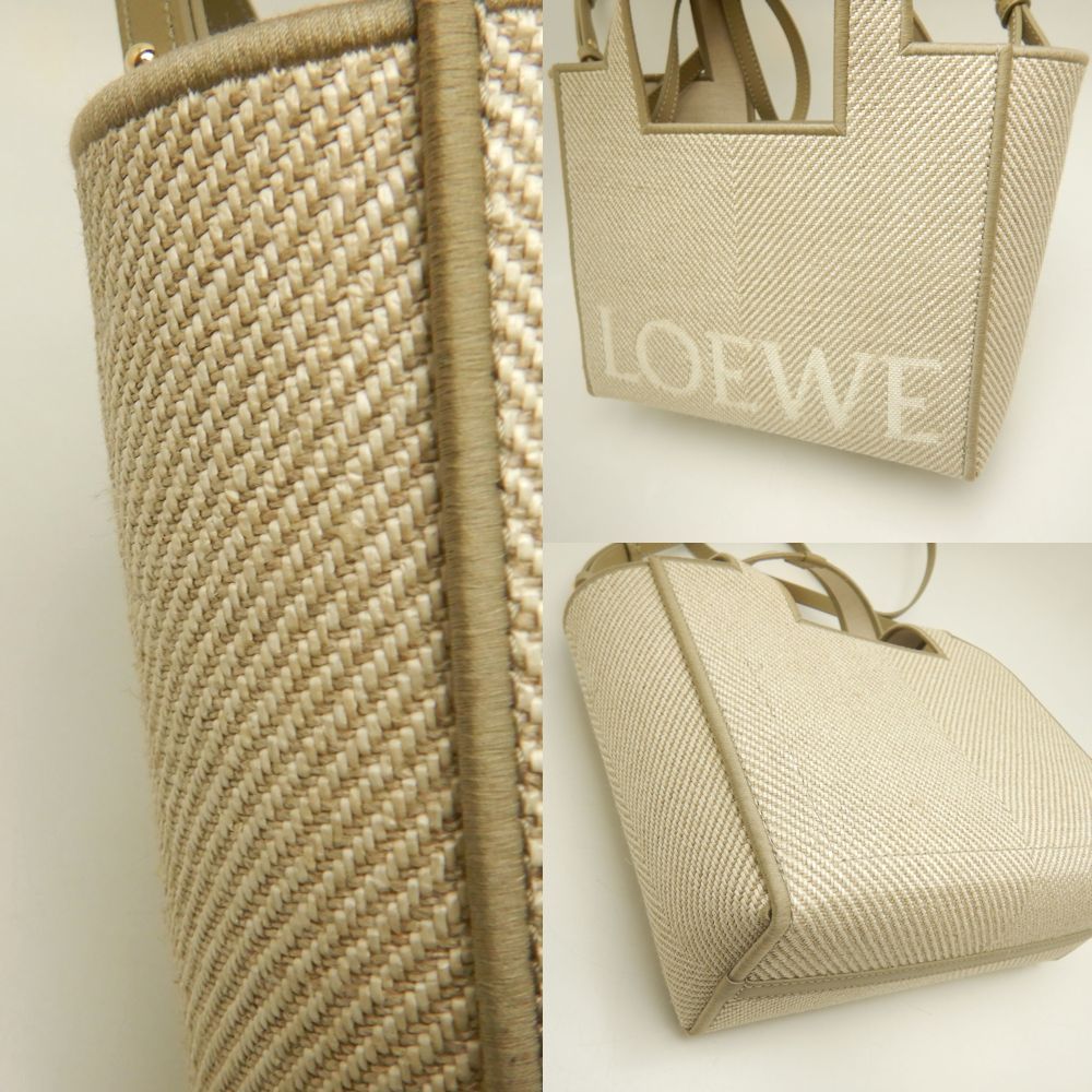 LOEWE ロエベ FONT TOTE SMALL BAG ALF1B59X14 フォント トートバッグ キャンバス ベージュ レディース 253226 DECORATOM_COM_BR
