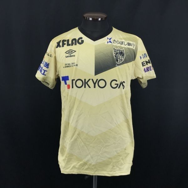 希少品！FC東京/20周年記念/ユニフォーム/シャツ【メンズF/金/ゴールド