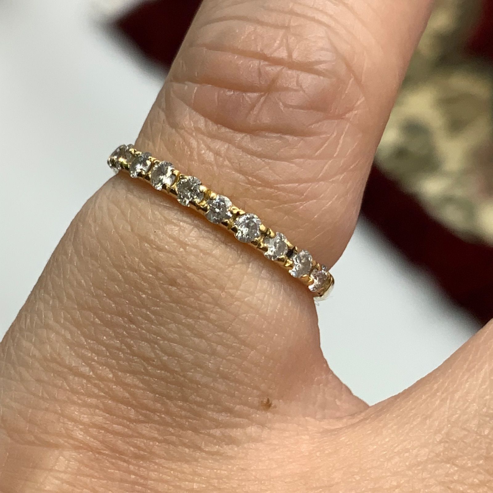 K18 ハーフエタニティリング 0.3ct 10号 1.2g - メルカリ