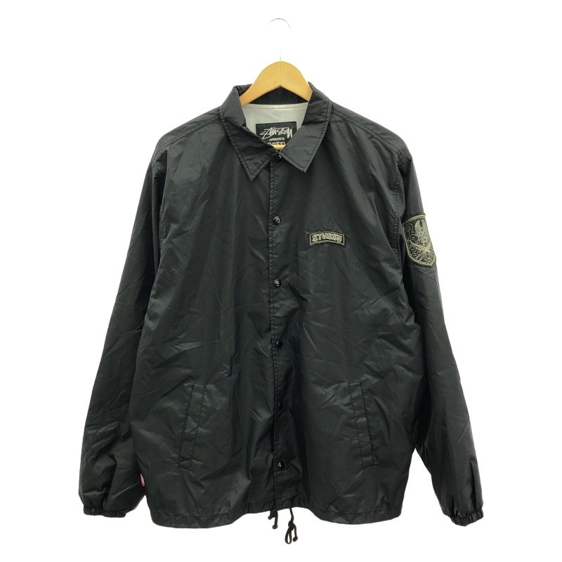 Stussy ブラック コーチジャケット ステューシー コーチジャケット ブラック