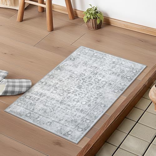 売切注意 お急ぎ下さい ペルシャ風 50х80cm オールシーズン適用 小さい 洗える ふわふわ バスマット おしゃれ 滑り止め 室内 吸水 ラグマット 低反発 防音 玄関マット 屋外 泥落とし アンティーク 長方形 HAOCOO 防臭 軽量 ヴィンテージ風