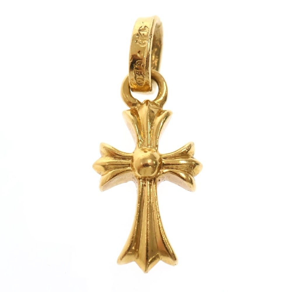 CHROME HEARTS CHクロス ベビーファットチャーム 22K with パヴェ