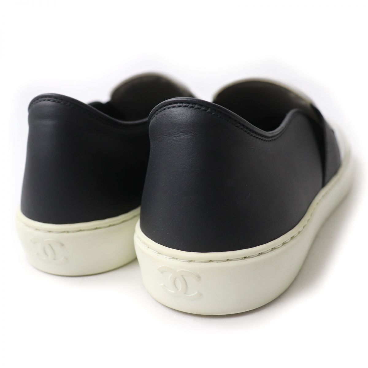 美品☆CHANEL シャネル G31713 ココマーク レザー バイカラー 