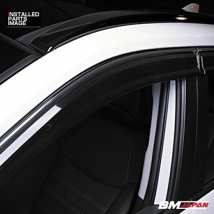 RAV4 XAA52 XAA54 AXAH52 AXAH54 2019 H31 .4 - ドアバイザー 雨よけ 金具＆両面テープのＷ固定 フロント リア 4枚セット 外装 ウィンドウ カスタム 車用品