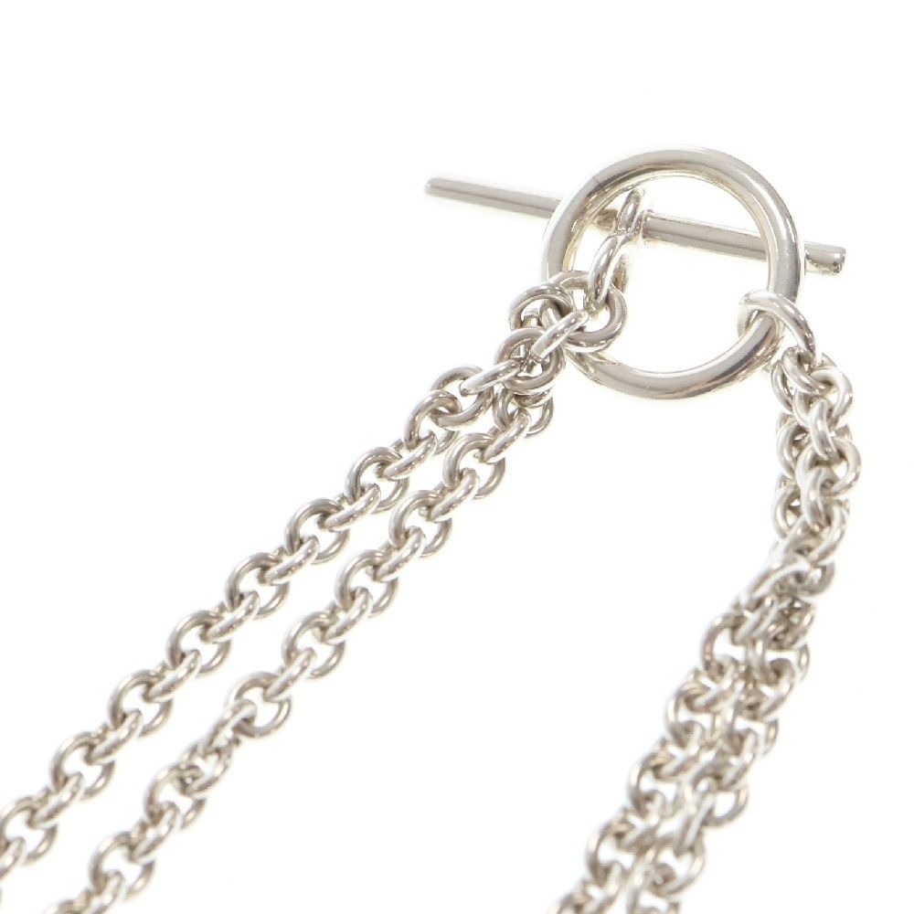 ギャロップネックレス HERMES (エルメス) ギャロップ ホース ダブルチェーンネックレス