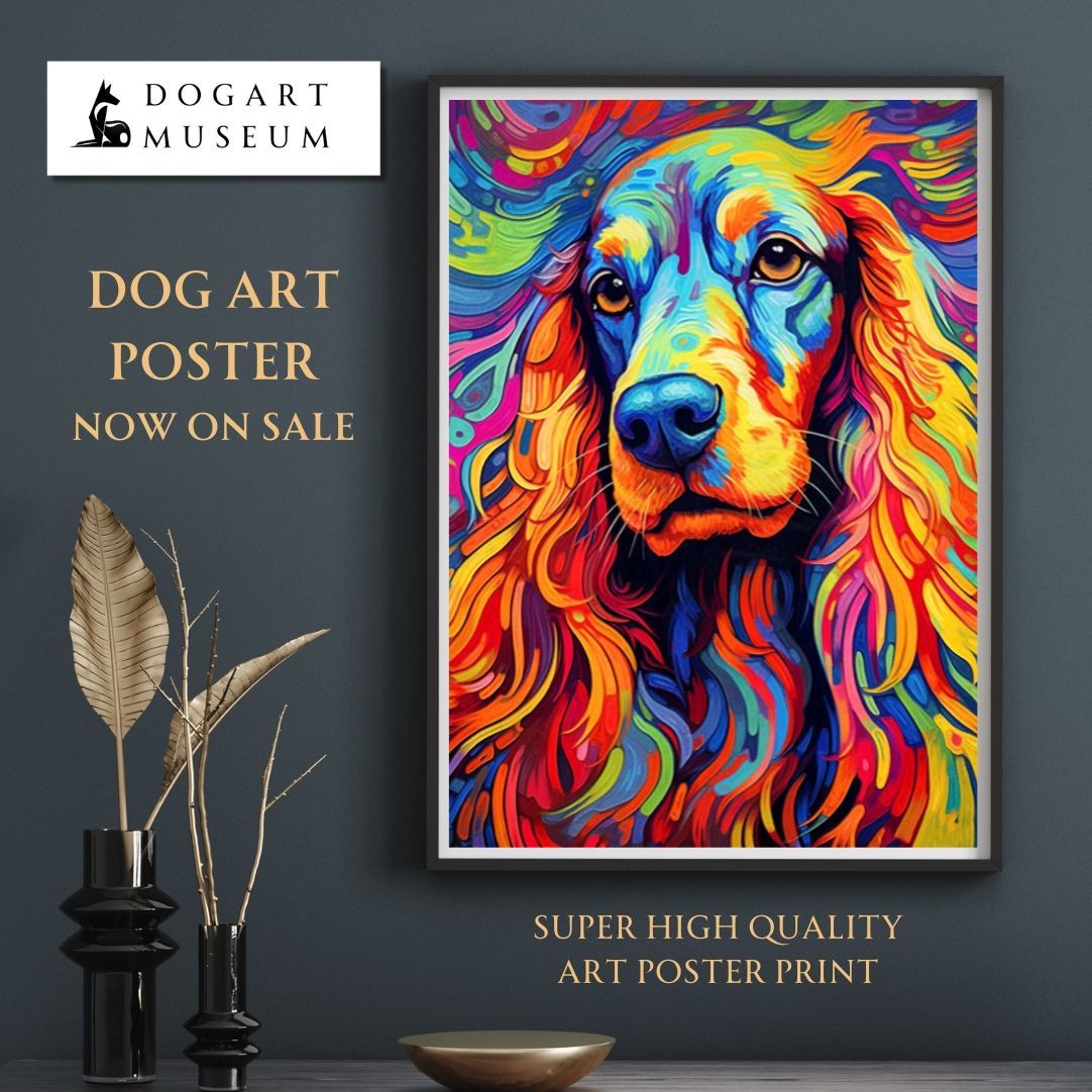 Heavenly Life（天ノ国） - アフガンハウンド犬 No.2】アートポスター