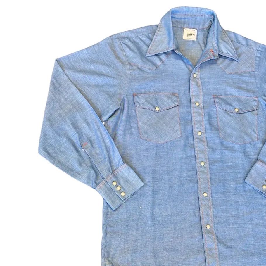 ビッグ マック BIG MAC □【 Vintage 70's J.C.Penney Chambray Shirt