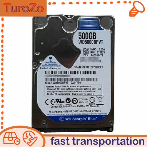Western Digital WD5000BPVT 500GB 5400RPM SATA 2.5 Laptop HDD Hard Disk Drive