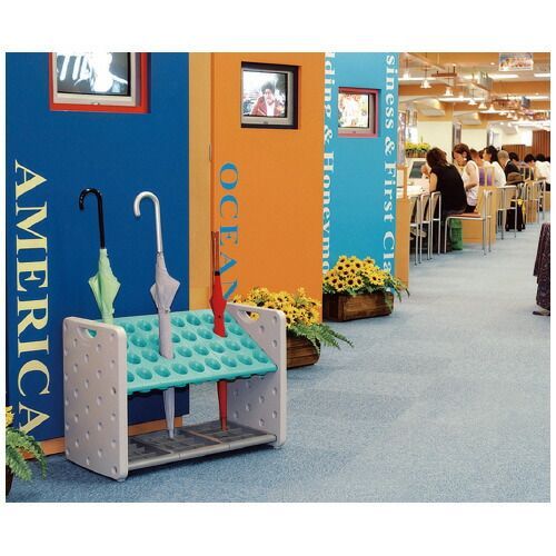 傘立てアーバンピット ３６本用グリーン Ｗ７１０×Ｄ３６２×Ｈ４９６ｍｍ UB-287-036-1 テラモト MARWIL-DEMENAGEMENTS_CH