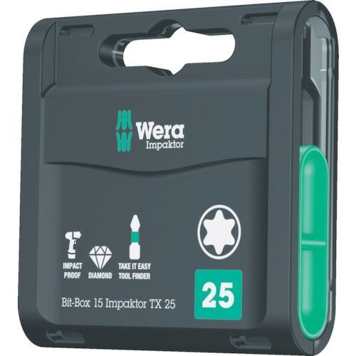 Ｗｅｒａ ８６７ １ インパクター ダイヤモンドビットボックスセット Ｔ２０ １