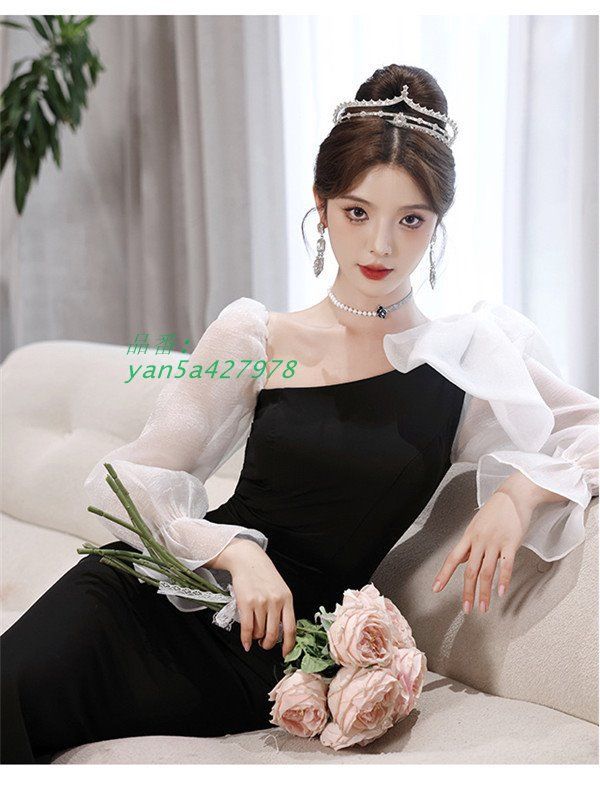 マーメイド ドレス 大人 ピアノ 発表会 ロングドレス 大きいサイズ 小さいサイズ yan5a427978