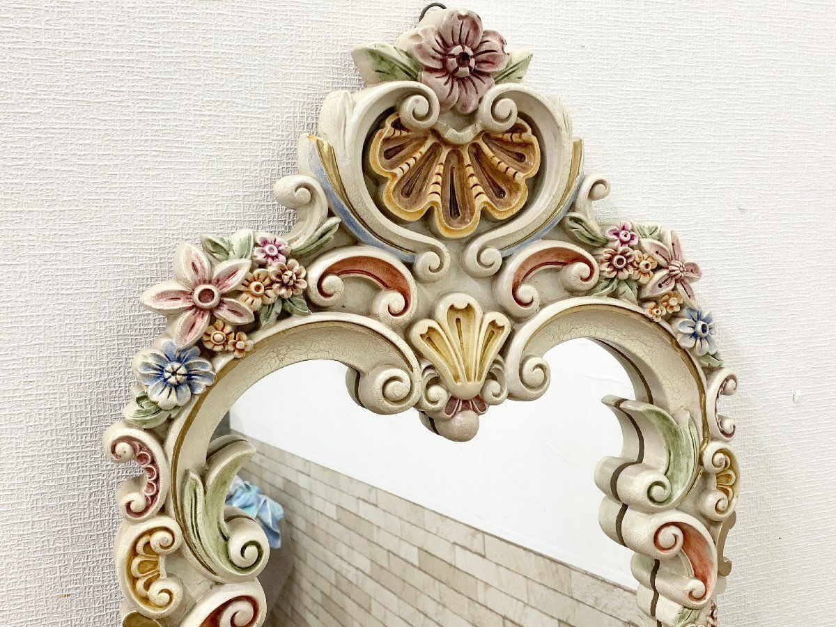 ロココ様式 ミラー ウォールミラー 姿見 鏡 壁掛け 全身鏡