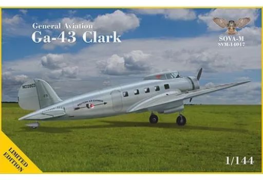 【】プラモデル 1/144 ジェネラル・アヴィエーションGa-43クラーク単発旅客機・ウエスタン航空(SOVA-M) [MVS14017]