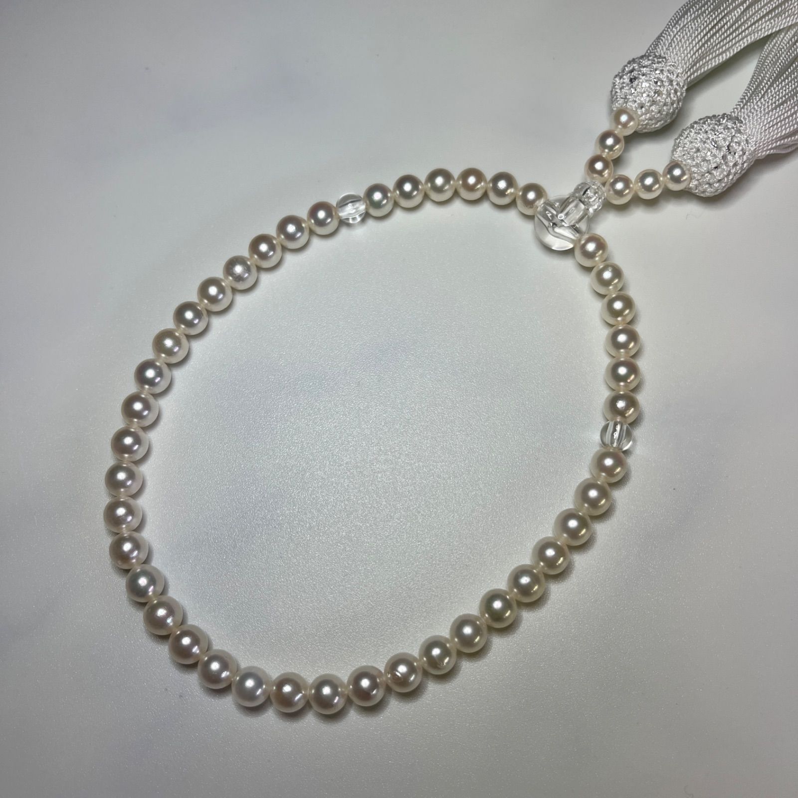 G062 未使用 本真珠 アコヤパール ネックレス ホワイト 未使用】本真珠、パールネックレス G062 未使用 本真珠 アコヤパール