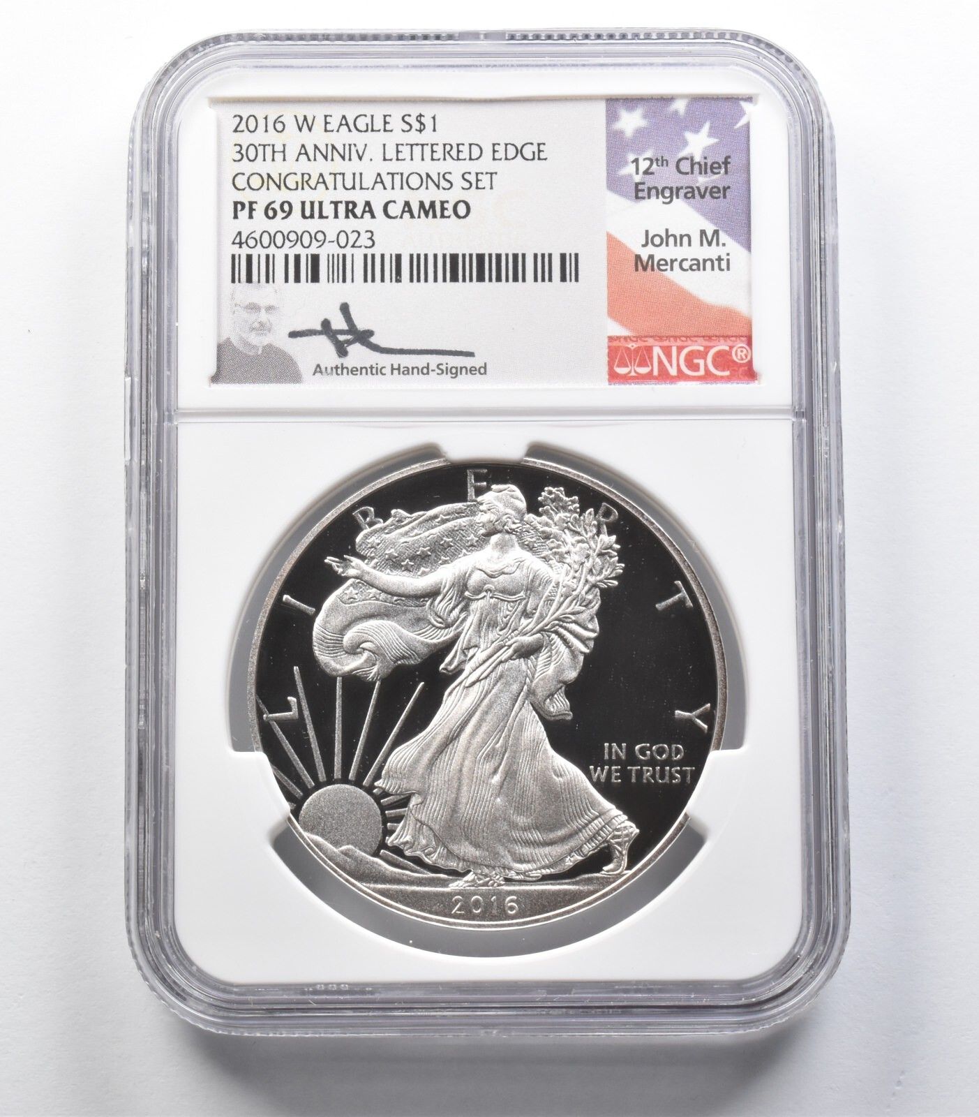 PF69 2016W アメリカンシルバーイーグル コングラチュレーションセット メルカンティ サイン入り NGC