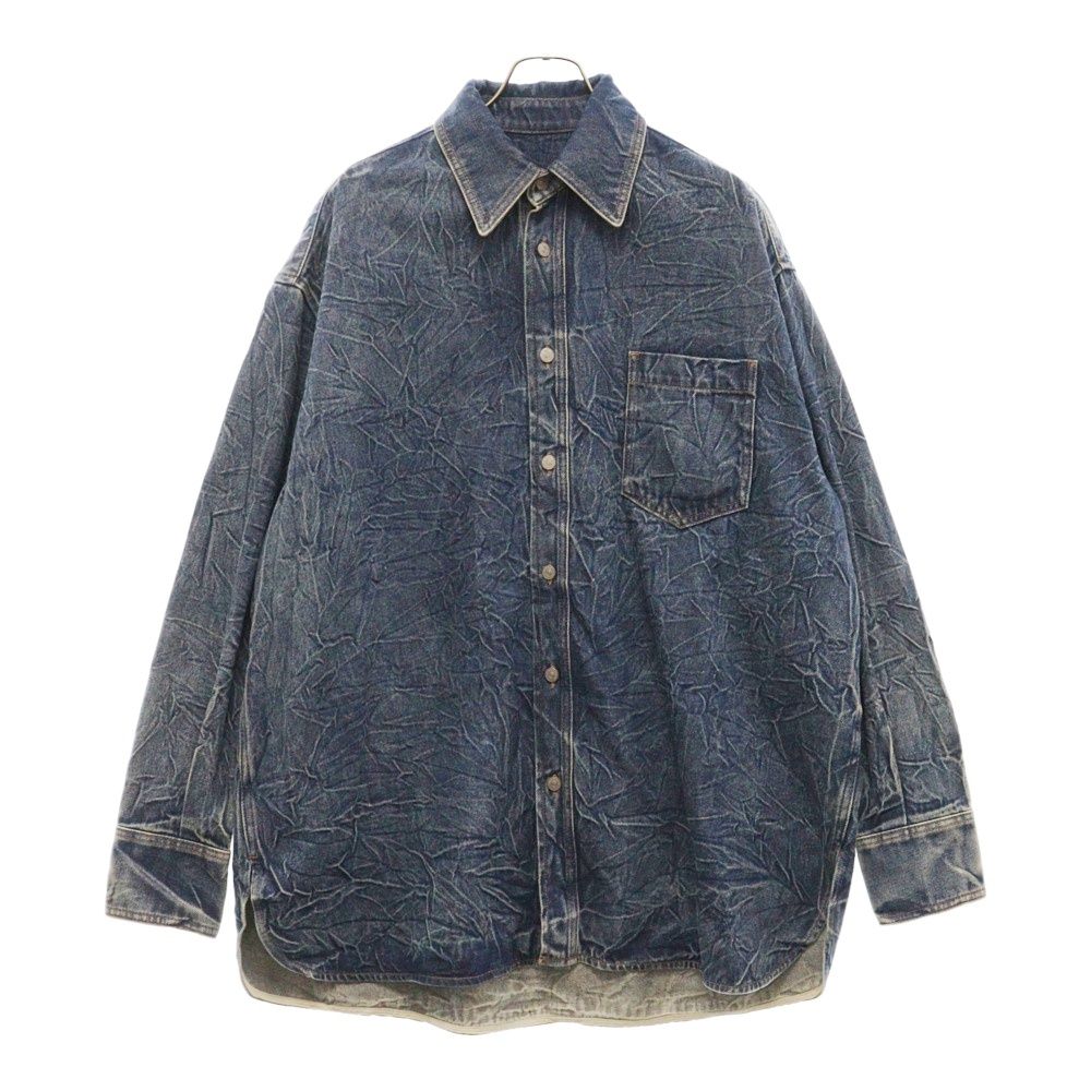 MM6 Maison Margiela (エムエムシックスメゾンマルジェラ) 24AW ピッツバーグクリース デニムシャツ ブルー SH0DT0015 S30460