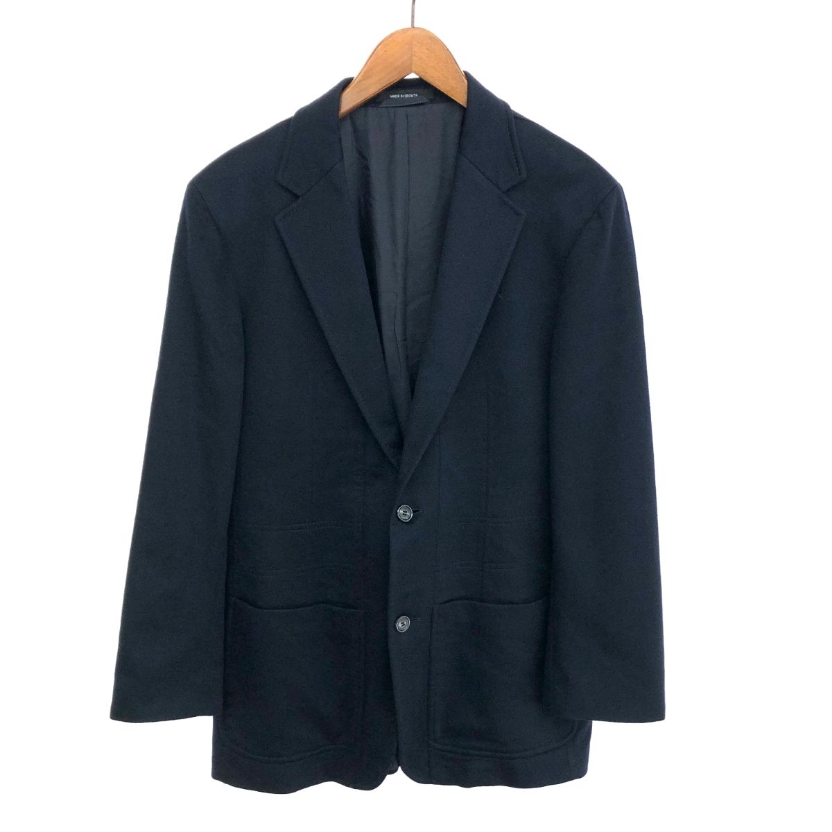 良好 HUGO BOSS ヒューゴボス 2B ジャケット サイズ 50 ネイビー カシミヤ100％ ロロピアーナ生地 メンズ 241016001469