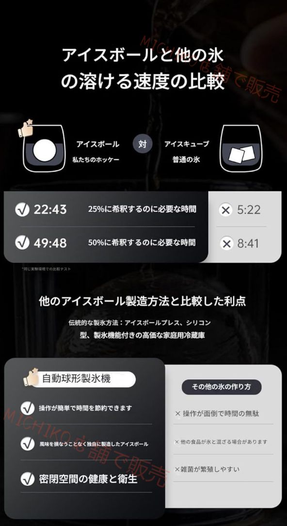 中型業務用家庭用ウイスキー全自動ボールアイスボール機