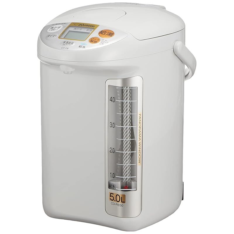 象印マホービン 電気ポット 大容量 5.0L 優湯生 標準タイプ タイマー機能 省エネ設計 グレー CD-PB50AM-HA