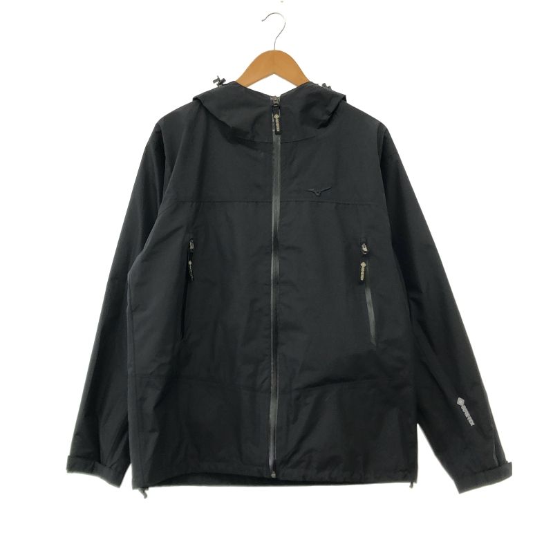 mizuno GORE-TEX ブラック マウンテンパーカー L tec 中古】MIZUNO GORE-TEX マウンテンパーカー サイズL 黒 ミズノ[91