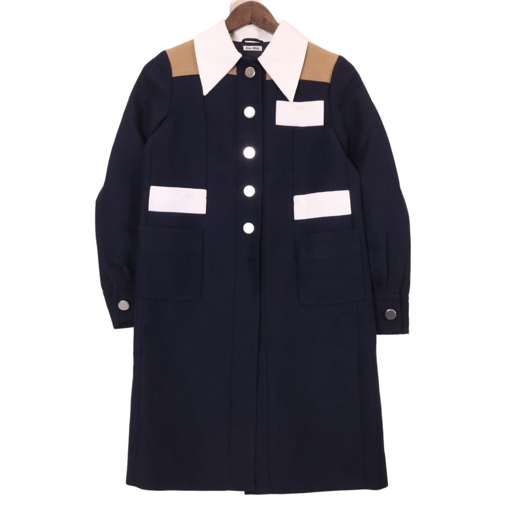 ミュウミュウ miu miu 2014年 ステンカラー コート ジャケット ロング