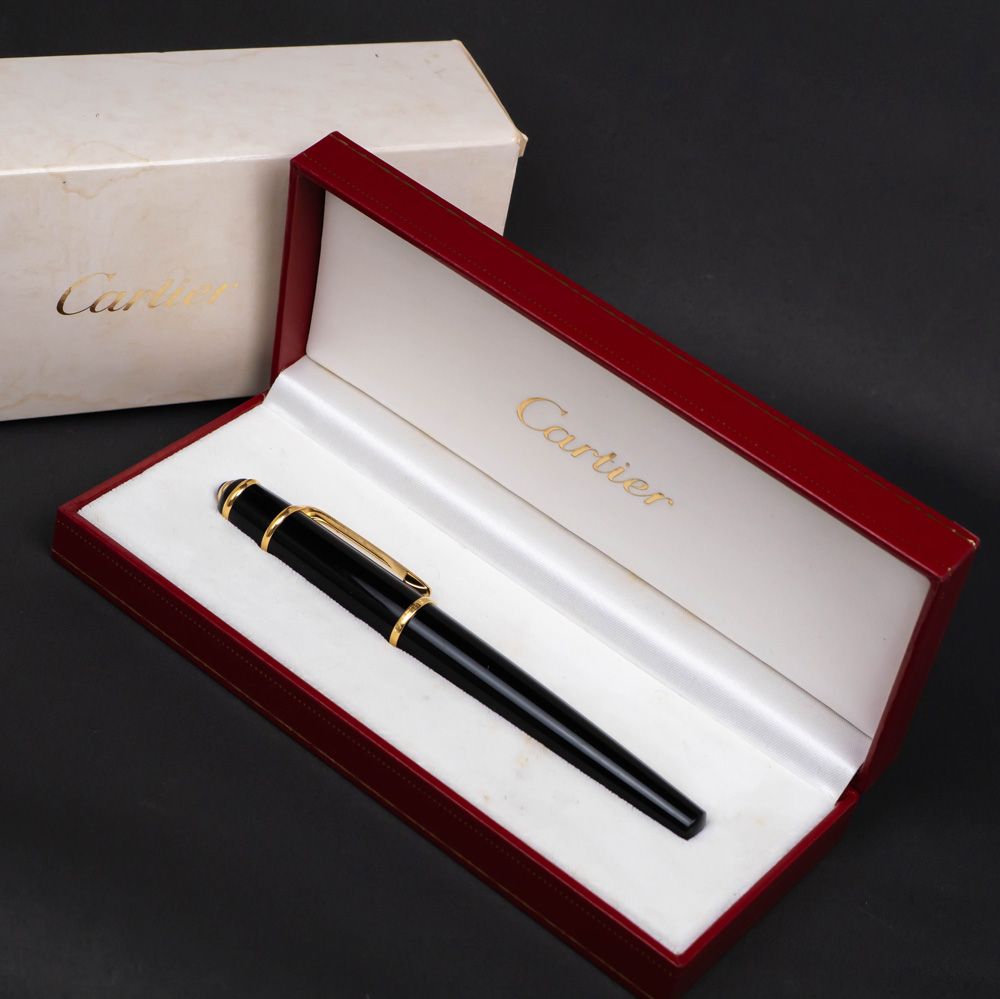カルティエ ディアボロ 18K 750 ゴールド 万年筆 レザーペンケース付 カルティエ ディアボロ 18K 750 ゴールド 万年筆 レザーペンケース付